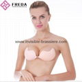 Elegant Pink Silicone Padded Push Up Bra  1