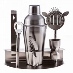 Shaker Cocktail with Strainer Corkscrew Bottle Opener Jigger