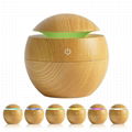 WF103    Wafue 130ml Wood Grain 7 Color LED Ultrasonic Aroma Diffuser