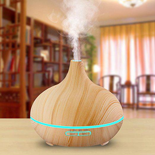 WF301    Wafue 300ml Wooden Grain Aromatherapy Essential Oil Diffuser 3