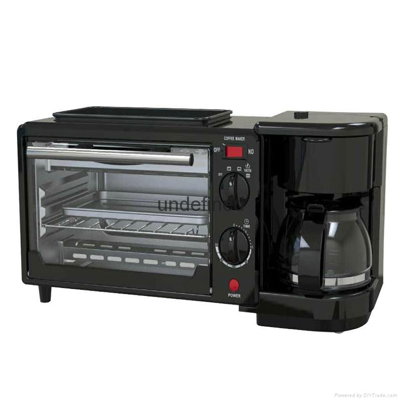 家用三合一电烤箱多功能早餐机咖啡机