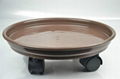 Plastic Flower pot tray with wheels/Wheeled flower pot tray 1