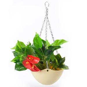 Plastic Self-Watering Hanging Planter with chains 4