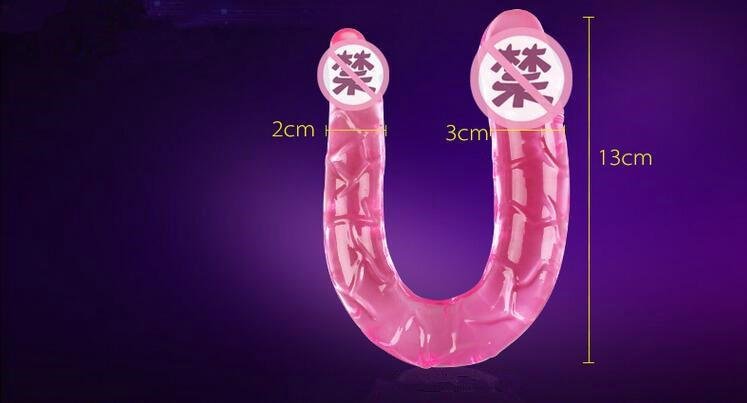 Silicone realistic double end long dildo for women lesbian