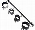 Metal Spreader Bondage Set Sex Toys Slave pu Leather Cuffs& Ankle 2