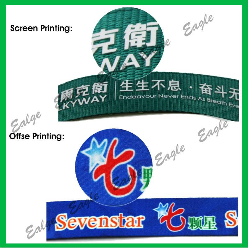 Customized Exhibition Sublimation Printed Logo NylonWoven Polyester Neck Lanyard 3