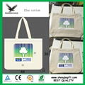 Custom Printed Organic shopping small tote drawstring canvas cotton bag 4