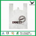 Customized HDPE/LDPE punch handle printed plastic shopping bag 3