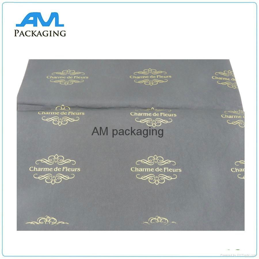 custom printed gold logo gift wholesale tissue paper waterproof packaging 2