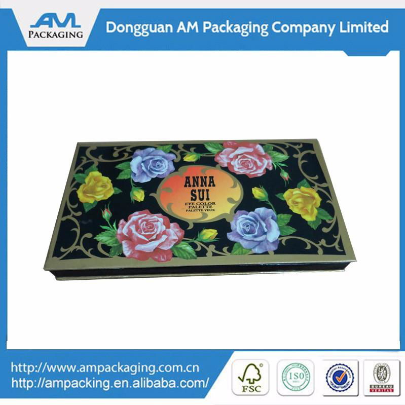 small Handmade decorative eye shadow paper box packaging magnetic lid