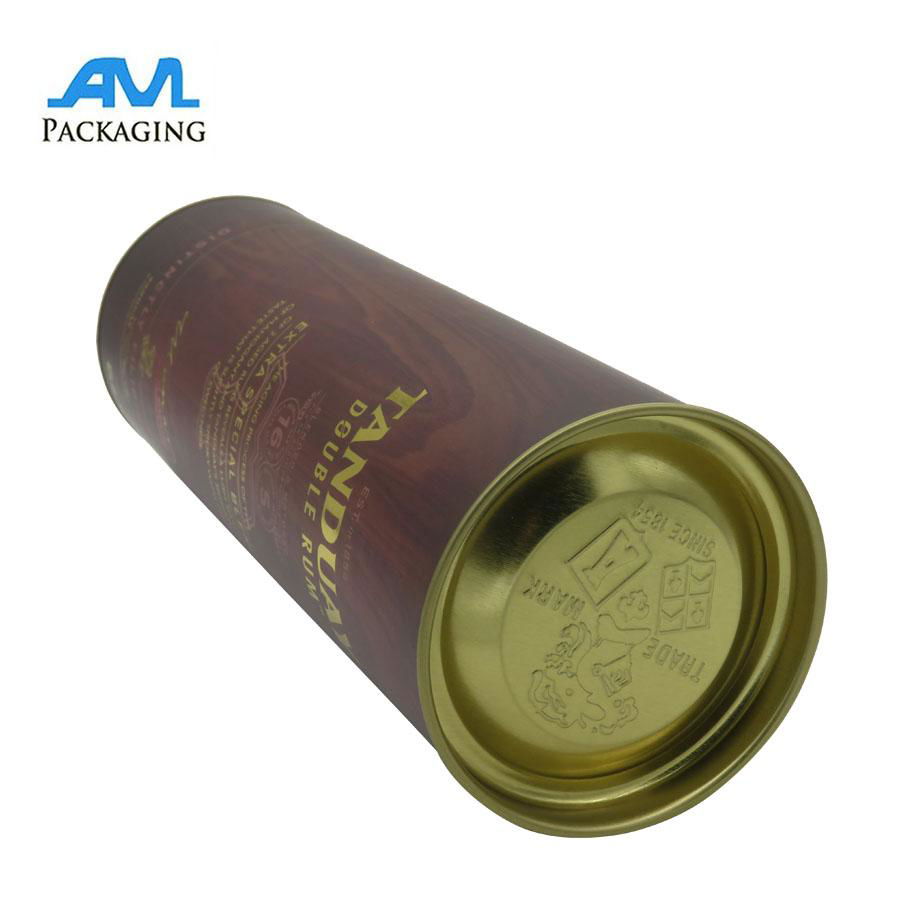 metal lids wholesale bespoke luxury Paper gift packaging tube for wine mailing s 2