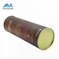 metal lids wholesale bespoke luxury Paper gift packaging tube for wine mailing s 3