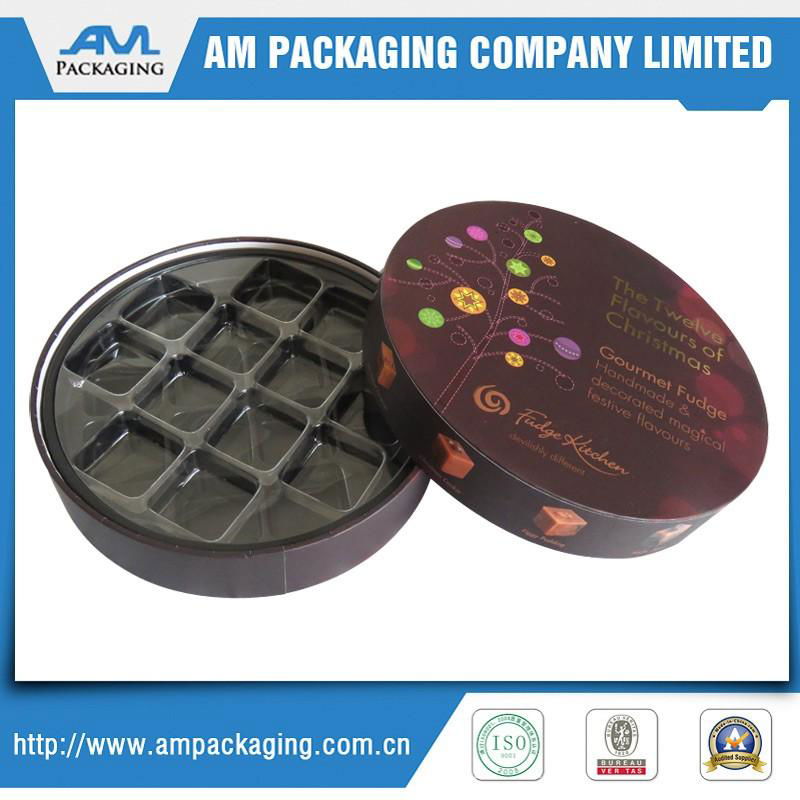Round & oval shape chocolate assortment box for candy packaging