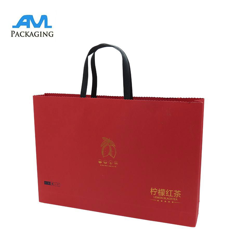 Flat Promotional Shopping Custom Paper Bag 4
