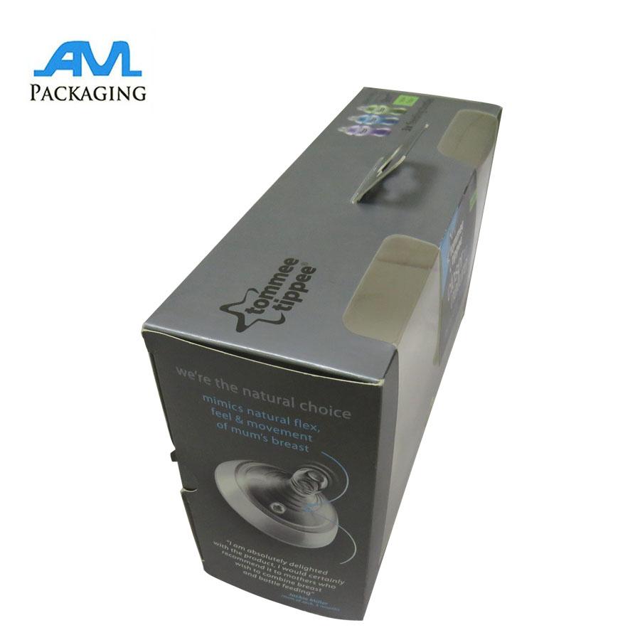 PVC window printed small folding customized paper packaging box 2