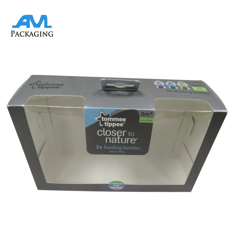 PVC window printed small folding customized paper packaging box 3