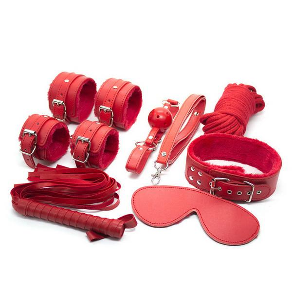 BDSM Bondage 7pcs Kit Set Male Leather Bondage Sex Toys 2