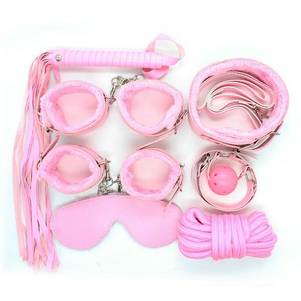 BDSM Bondage 7pcs Kit Set Male Leather Bondage Sex Toys 4