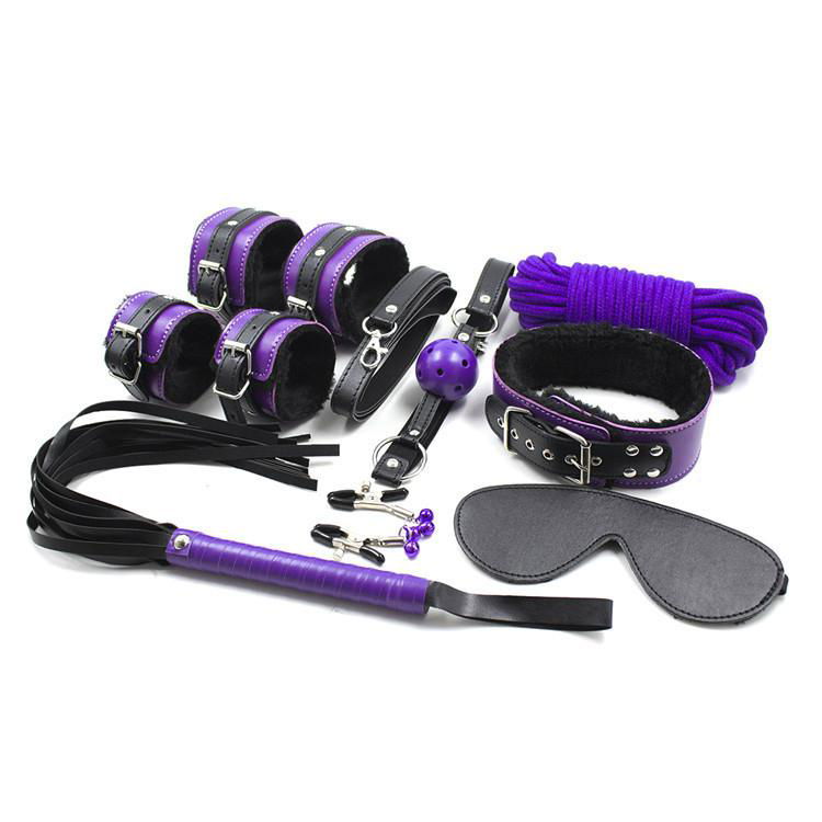 2017 Sex toy adult game male leather bondage restraints kit bdsm bondage