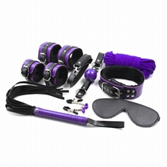 2017 Sex toy adult game male leather bondage restraints kit bdsm bondage