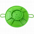 Silicone Steam Steamer Tray Plate with Handle Bars  4