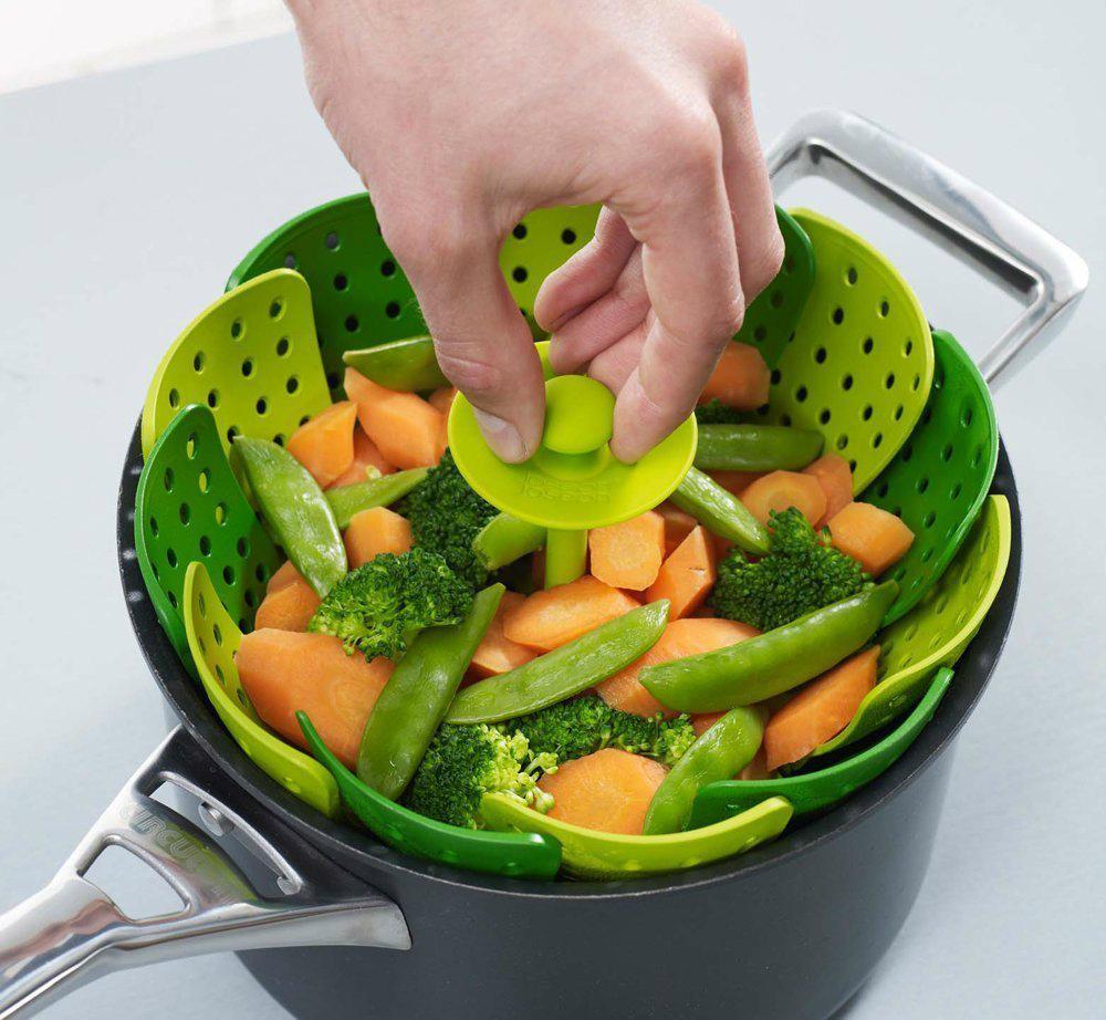 Foldable Filter Fruit Basket & Heat Resistant Food Steamer for Kitchen 5