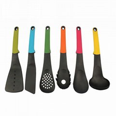 7 Pieces Nylon Silicone Kitchen Cooking Utensils Set with Holders