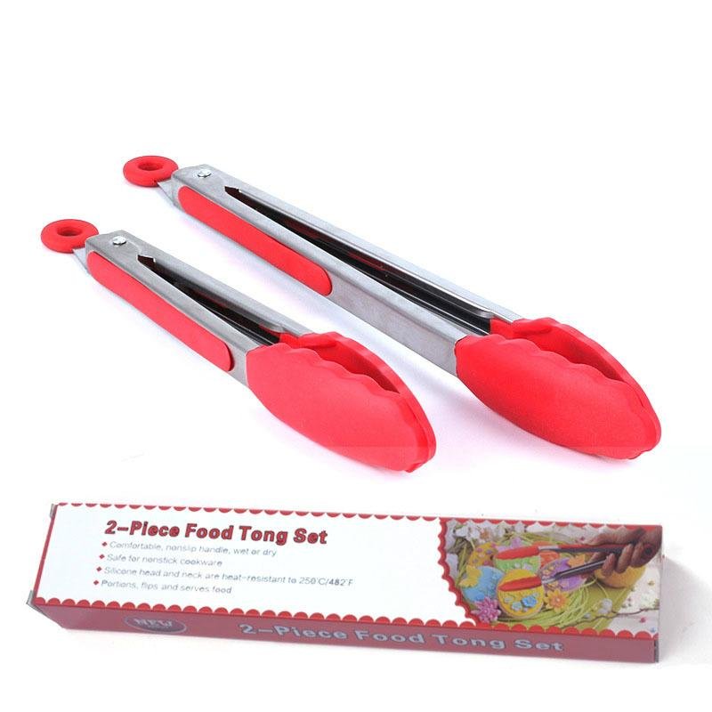 Set of 2 Stainless-steel BBQ Tongs