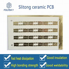 Aluminum nitride ceramic PCB.