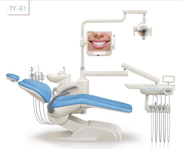 High quality basic dental chair with LED operating light 