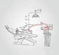 Multi - Function Dental Chair Unit and Equipment 2/4 Hole Handpiece Tube