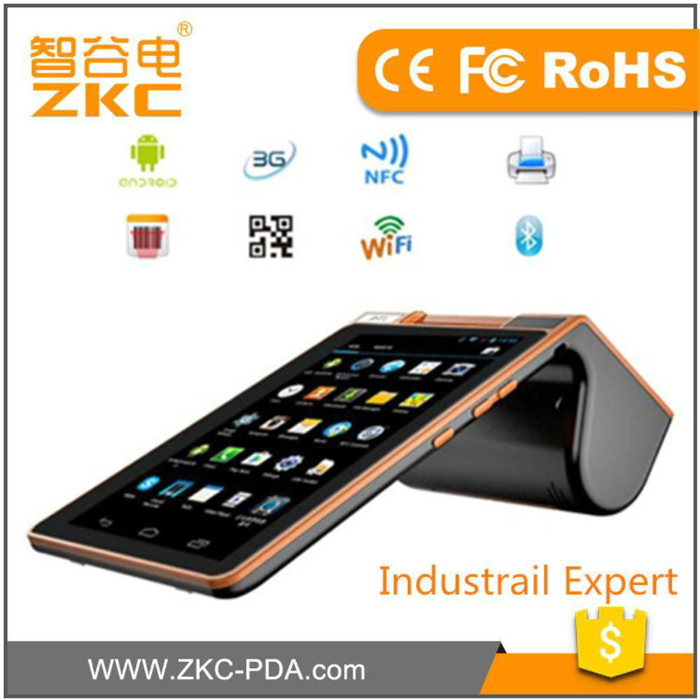 Andriod POS tablet with scanner nfc rfid printer