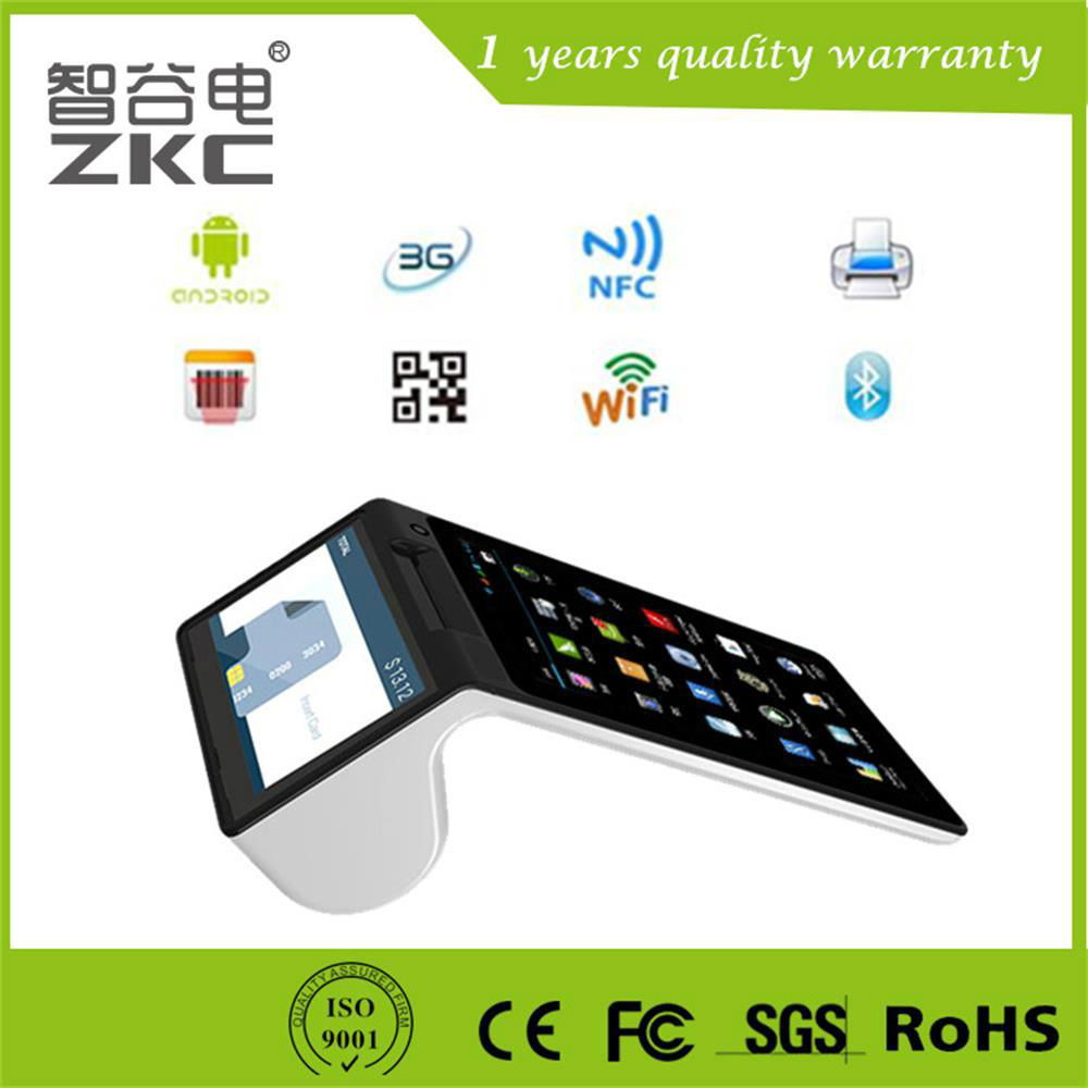 Handheld all in one pos tablet with thermal printer for retail store restaurant 