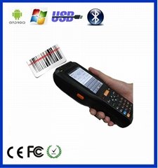 3.5" touch screen Handheld 1D 2D Barcode Scanner pda with printer