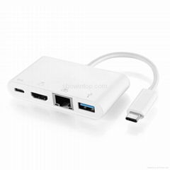 USB C adapter with multi ports