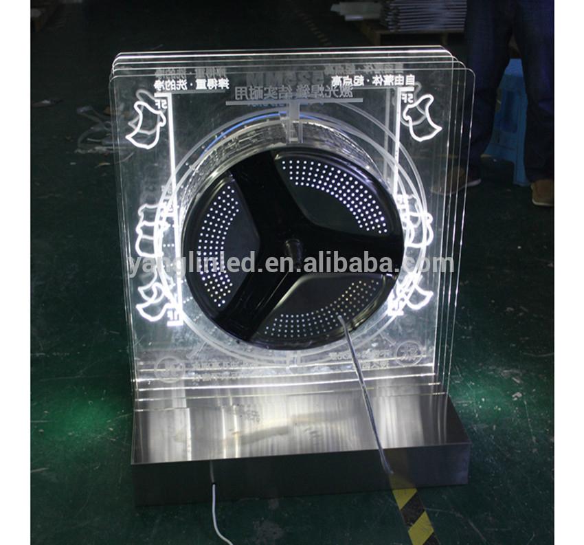 Show led posters 3D floor support light box signs