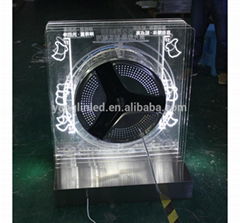 Show led posters 3D floor support light box signs