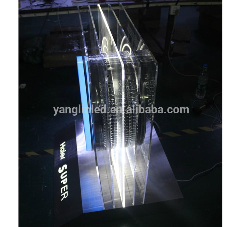 Show led posters 3D floor support light box signs 2