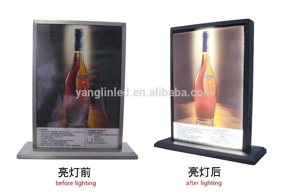 Direct Chinese New Products Hotel Restaurant Menu Lightbox Dining Table