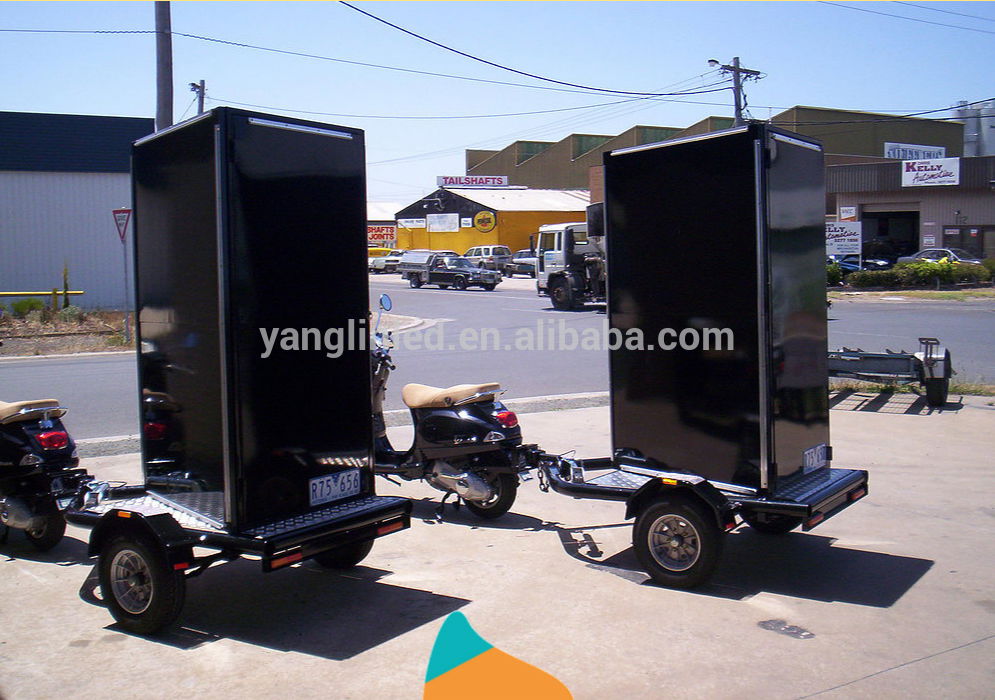 outdoor mobile advertising scooter billboard mobile led screen trailer  4