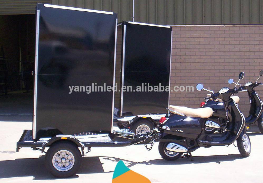 outdoor mobile advertising scooter billboard mobile led screen trailer  3