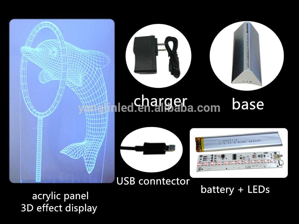 2017 style variety touch sensor 3d led light bar night light 5