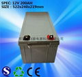 12V200AH solar street lamp battery free maintenance battery