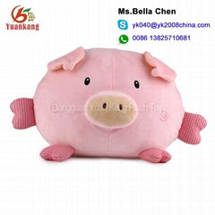 European USA hot selling soft small round lovely pig plush cushion throw pillow