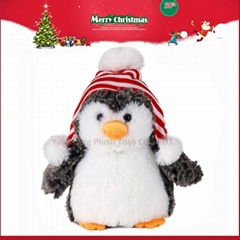 Manufacturer custom christmas gift promotion soft plush animal penguin 