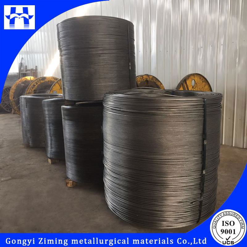 high calcium solid cored wire