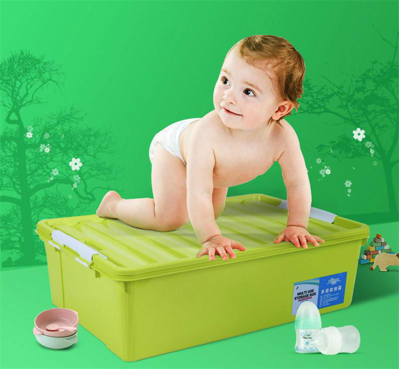 Storage Organizer Box Plastic Container Case Under Bed Latch Lid Home