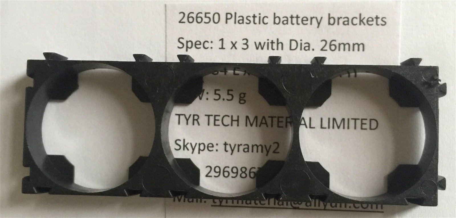 26650 lithium battery bracket use in battery pack or battery holder 1 x 3 3