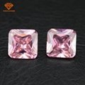 Square shape pink cubic zirconia gemstones in stock gems 4