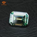 Emerald Cut 8x10mm Green Lab Grown Loose Moissanite Diamond gemstones 5